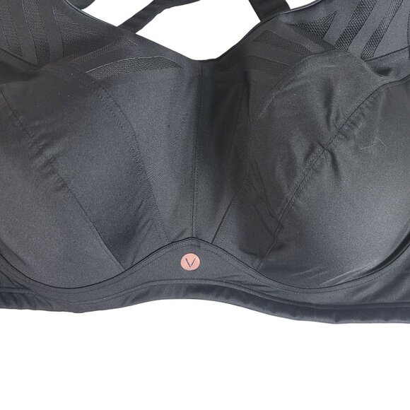 LIVI Underwire Sports Bra Black 46DDD Full Coverage Molded Max Support Wicking - Picture 3 of 13